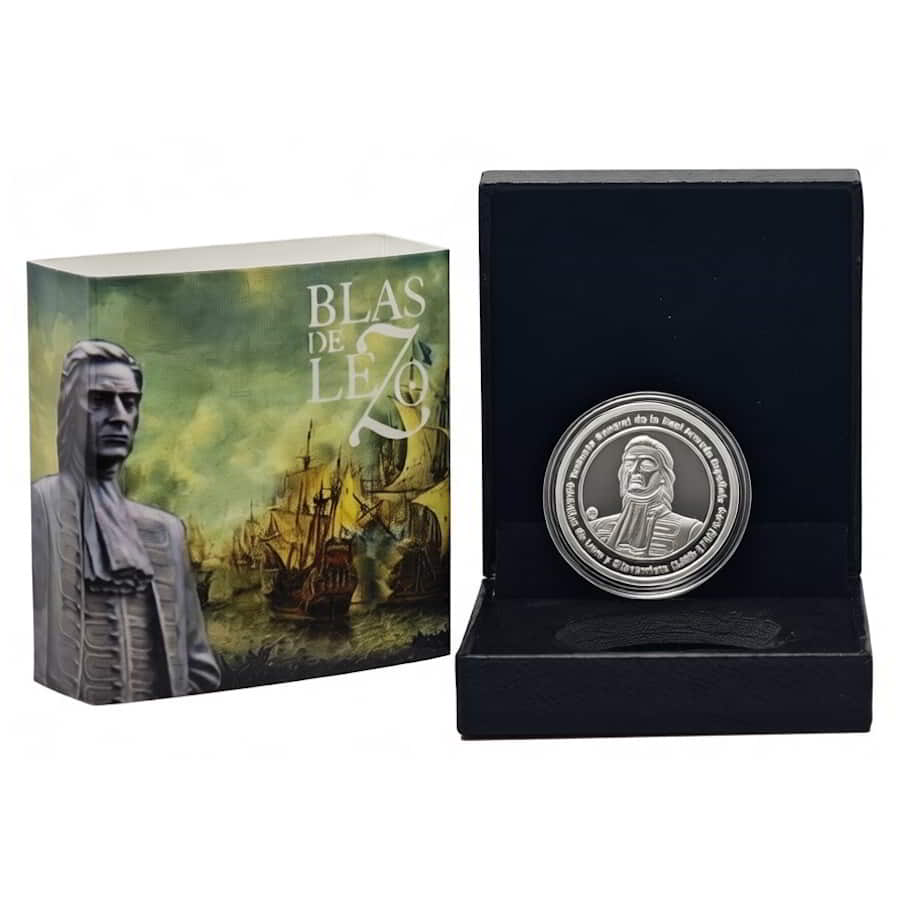 Caja de Lujo con Moneda Blas de Lezo y la Armada Española
