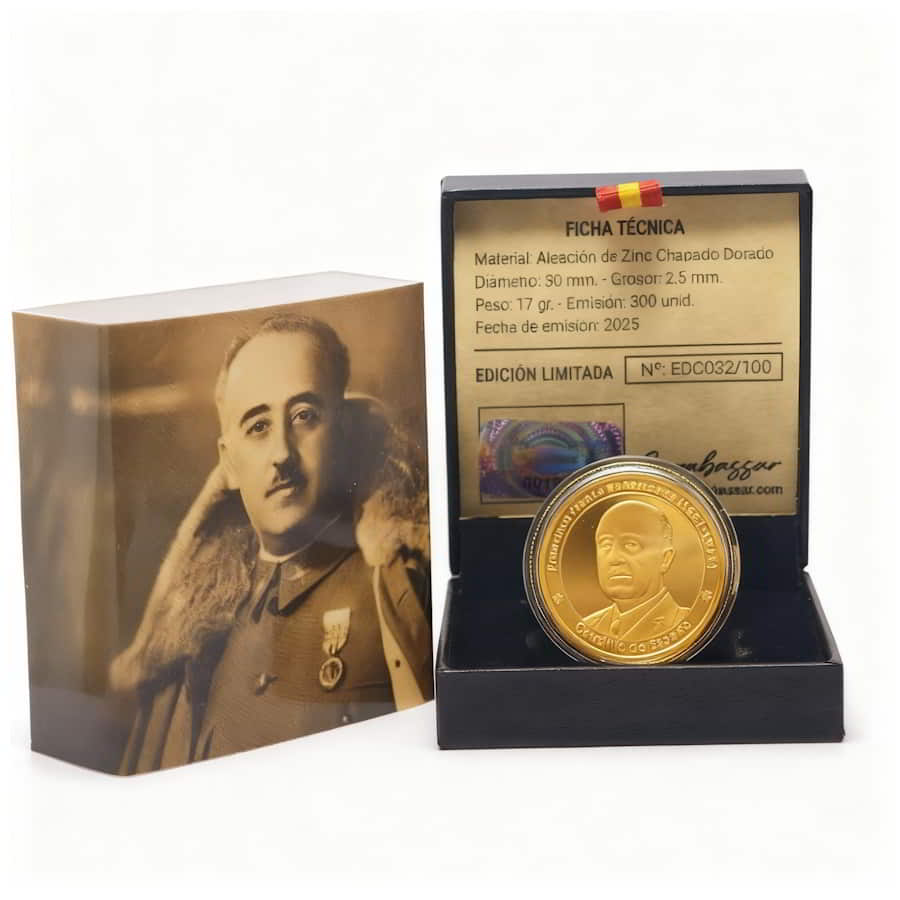 Caja de Lujo con Moneda Francisco Franco