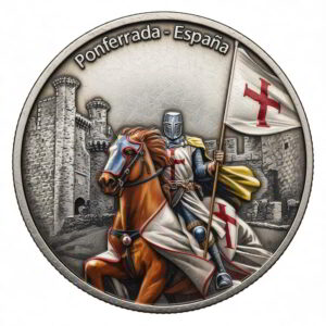 Moneda Castillo Templario de Ponferrada - Tipo B